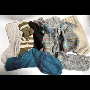 BUNDLE  UNISEX KNITTING SOCKS 10PS